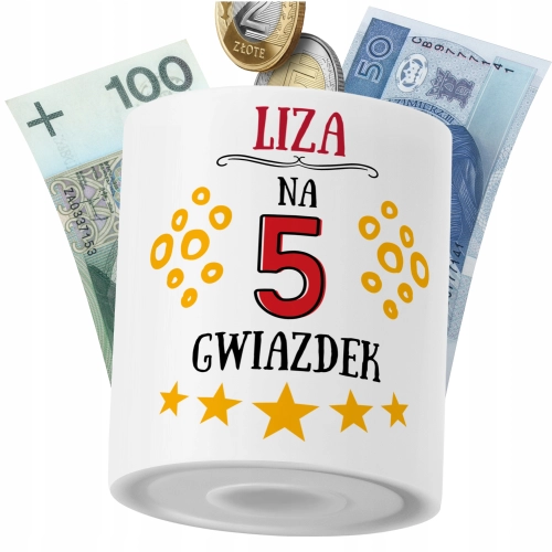 Skarbonka Dla Lizy Córki Dziecka z Nadrukiem ze Zdjęciem