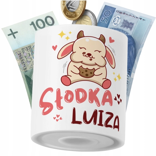 Skarbonka Dla Luizy Córki Dziecka z Nadrukiem ze Zdjęciem