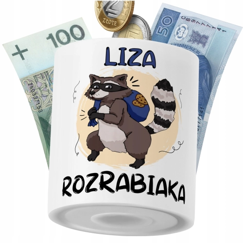 Skarbonka Dla Lizy Córki Dziecka z Nadrukiem ze Zdjęciem