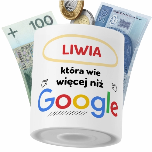 Skarbonka Dla Liwii Córki Dziecka z Nadrukiem ze Zdjęciem