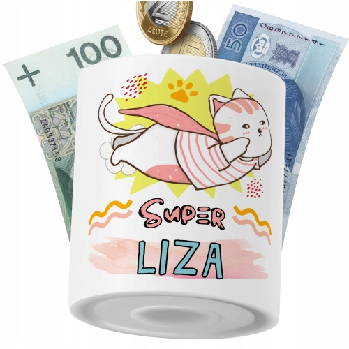 Skarbonka Dla Lizy Córki Dziecka z Nadrukiem ze Zdjęciem