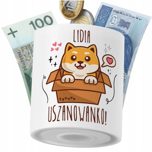 Skarbonka Dla Lidii Córki Dziecka z Nadrukiem ze Zdjęciem