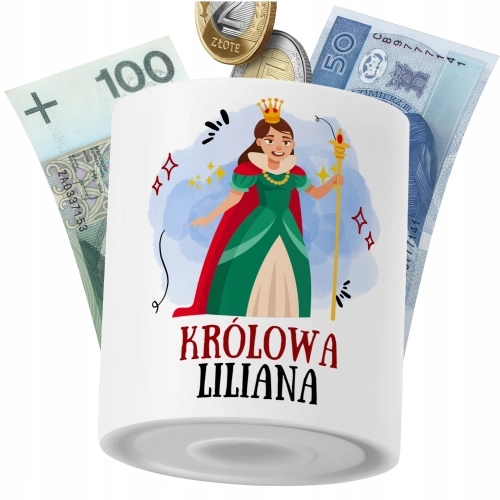 Skarbonka Dla Liliany Córki Dziecka z Nadrukiem ze Zdjęciem