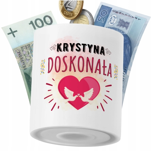 Skarbonka Dla Krystyny Córki Dziecka z Nadrukiem ze Zdjęciem