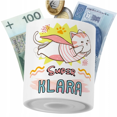 Skarbonka Dla Klary Córki Dziecka z Nadrukiem ze Zdjęciem