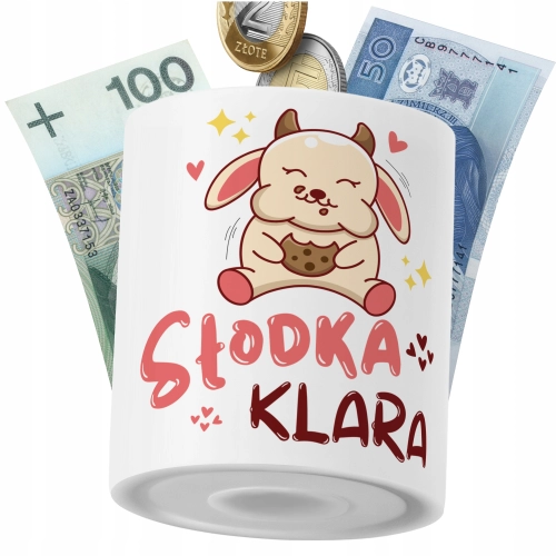 Skarbonka Dla Klary Córki Dziecka z Nadrukiem ze Zdjęciem