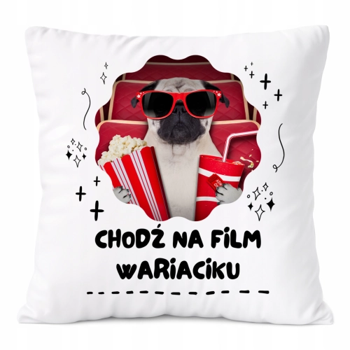 Poduszka Śmieszne na Prezent z Nadrukiem ze Zdjęciem Biała PoliDraw