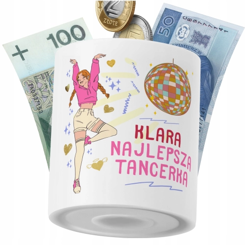 Skarbonka Dla Klary Córki Dziecka z Nadrukiem ze Zdjęciem