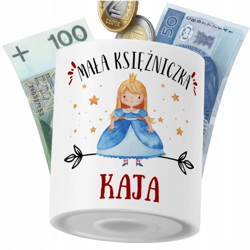 Skarbonka Dla Kai Córki Dziecka z Nadrukiem ze Zdjęciem