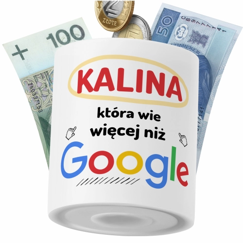 Skarbonka Dla Kaliny Córki Dziecka z Nadrukiem ze Zdjęciem
