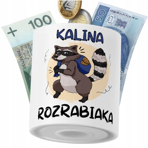 Skarbonka Dla Kaliny Córki Dziecka z Nadrukiem ze Zdjęciem