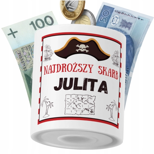 Skarbonka Dla Julity Córki Dziecka z Nadrukiem ze Zdjęciem