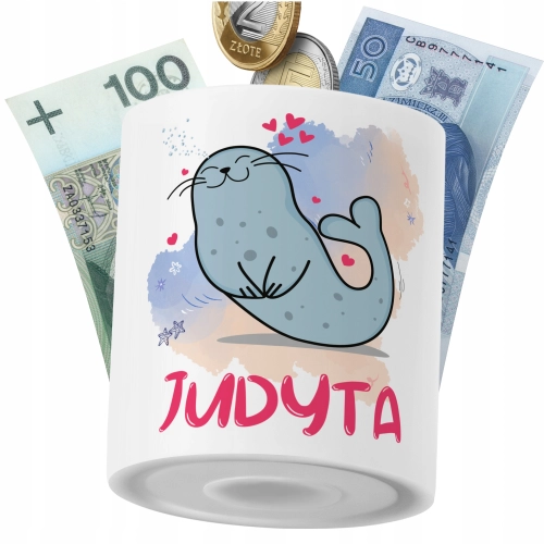 Skarbonka Dla Judyty Córki Dziecka z Nadrukiem ze Zdjęciem