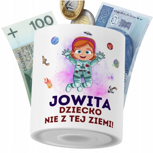 Skarbonka Dla Jowity Córki Dziecka z Nadrukiem ze Zdjęciem