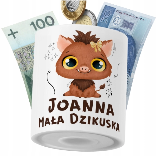 Skarbonka Dla Joanny Córki Dziecka z Nadrukiem ze Zdjęciem