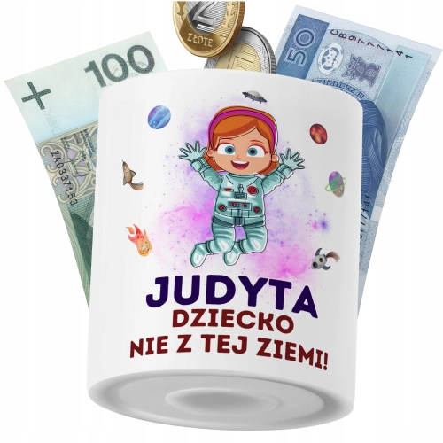 Skarbonka Dla Judyty Córki Dziecka z Nadrukiem ze Zdjęciem