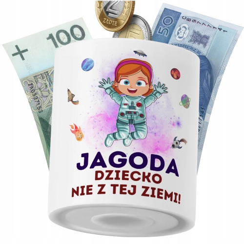 Skarbonka Dla Jagody Córki Dziecka z Nadrukiem ze Zdjęciem