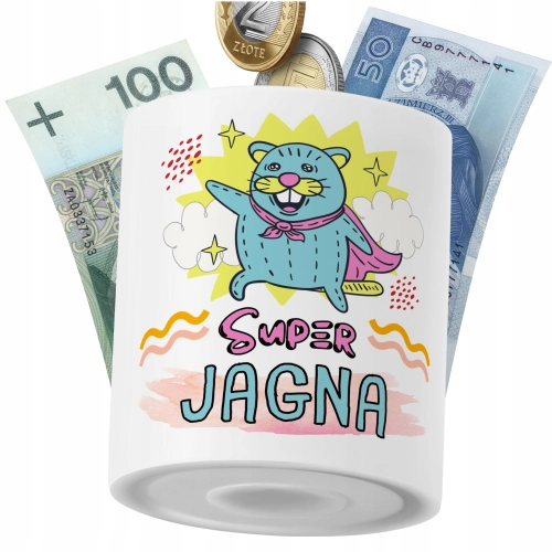 Skarbonka Dla Jagny Córki Dziecka z Nadrukiem ze Zdjęciem