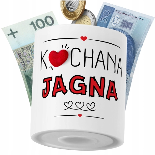 Skarbonka Dla Jagny Córki Dziecka z Nadrukiem ze Zdjęciem