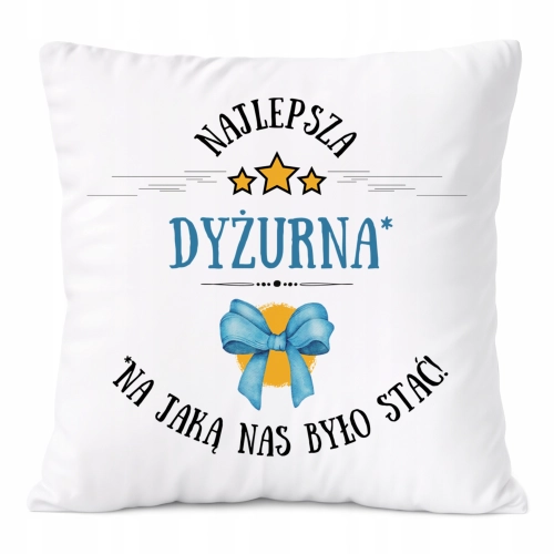 Poduszka Dla Dyżurnej na Prezent z Nadrukiem ze Zdjęciem Biała PoliDraw