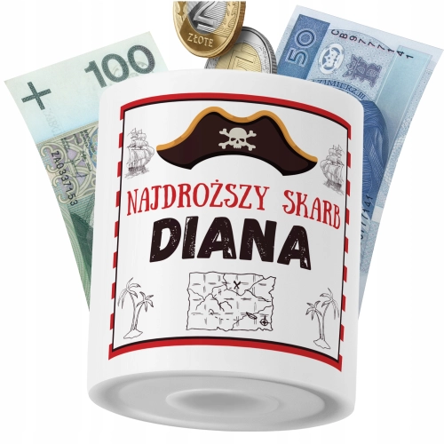 Skarbonka Dla Diany Córki Dziecka z Nadrukiem ze Zdjęciem