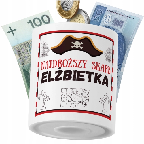 Skarbonka Dla Elżbietki Córki Dziecka z Nadrukiem ze Zdjęciem