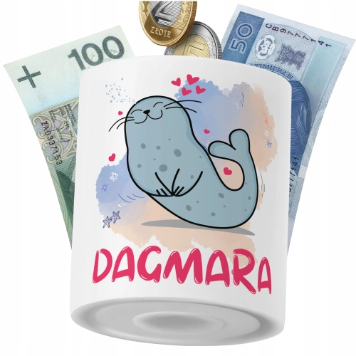 Skarbonka Dla Dagmary Córki Dziecka z Nadrukiem ze Zdjęciem