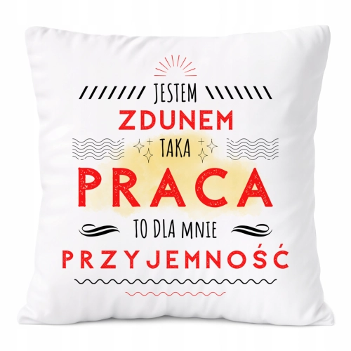 Poduszka Dla Zduna na Prezent z Nadrukiem ze Zdjęciem Biała PoliDraw