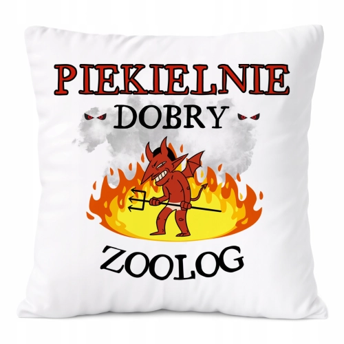 Poduszka Dla Zoologa na Prezent z Nadrukiem ze Zdjęciem Biała PoliDraw