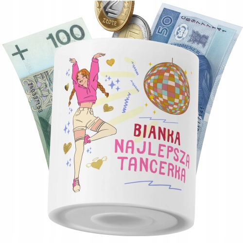 Skarbonka Dla Bianki Córki Dziecka z Nadrukiem ze Zdjęciem