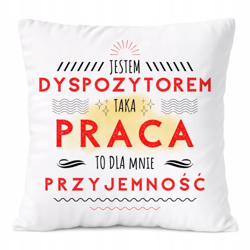 Poduszka Dla Dyspozytora na Prezent z Nadrukiem ze Zdjęciem Biała PoliDraw