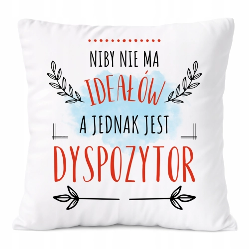 Poduszka Dla Dyspozytora na Prezent z Nadrukiem ze Zdjęciem Biała PoliDraw