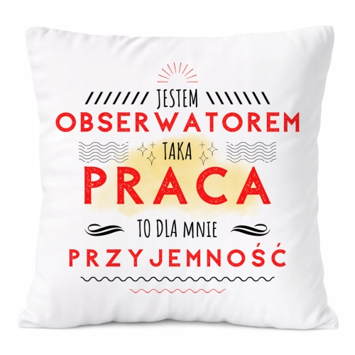 Poduszka Dla Obserwatora na Prezent z Nadrukiem ze Zdjęciem Biała PoliDraw