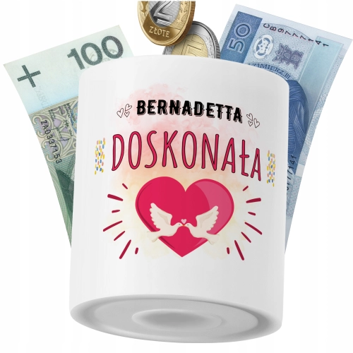 Skarbonka Dla Bernadetta Córki Dziecka z Nadrukiem ze Zdjęciem