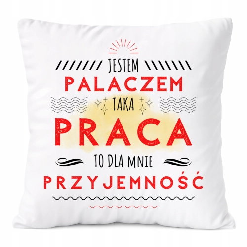 Poduszka Dla Palacza na Prezent z Nadrukiem ze Zdjęciem Biała PoliDraw
