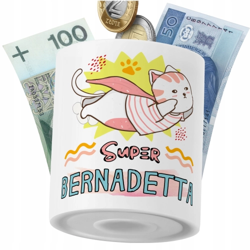 Skarbonka Dla Bernadetta Córki Dziecka z Nadrukiem ze Zdjęciem