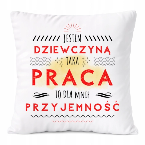 Poduszka Dla Dziewczyny na Prezent z Nadrukiem ze Zdjęciem Biała PoliDraw