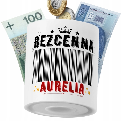 Skarbonka Dla Aurelii Córki Dziecka z Nadrukiem ze Zdjęciem
