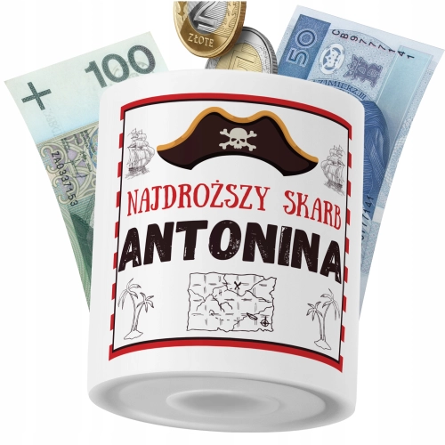 Skarbonka Dla Antoniny Córki Dziecka z Nadrukiem ze Zdjęciem
