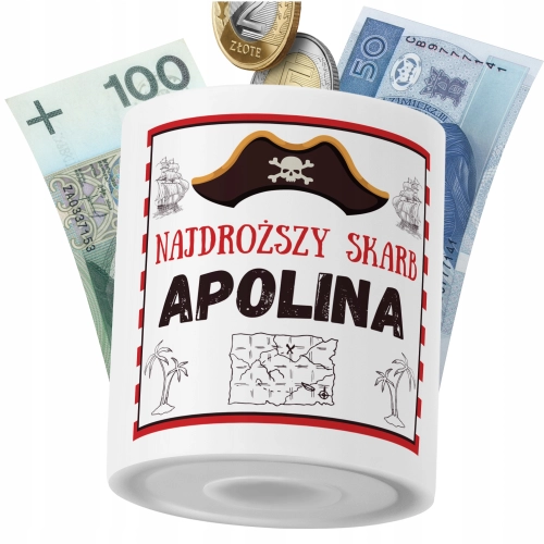 Skarbonka Dla Apoliny Córki Dziecka z Nadrukiem ze Zdjęciem
