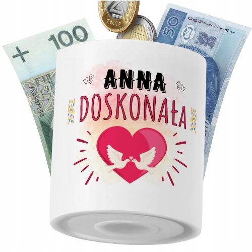 Skarbonka Dla Anny Córki Dziecka z Nadrukiem ze Zdjęciem