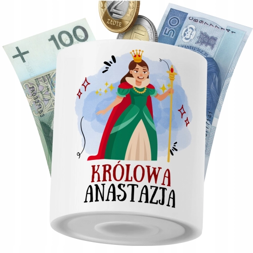 Skarbonka Dla Anastazjii Córki Dziecka z Nadrukiem ze Zdjęciem