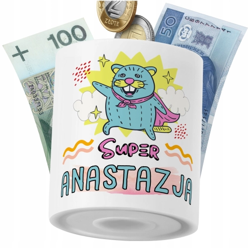 Skarbonka Dla Anastazjii Córki Dziecka z Nadrukiem ze Zdjęciem