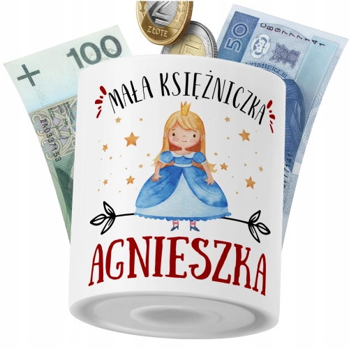 Skarbonka Dla Agnieszki Córki Dziecka z Nadrukiem ze Zdjęciem