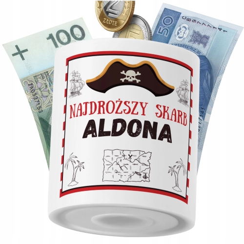 Skarbonka Dla Aldony Córki Dziecka z Nadrukiem ze Zdjęciem
