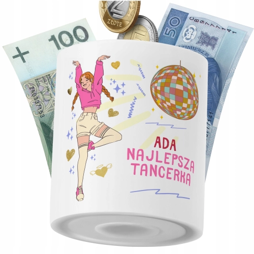 Skarbonka Dla Ady Córki Dziecka z Nadrukiem ze Zdjęciem