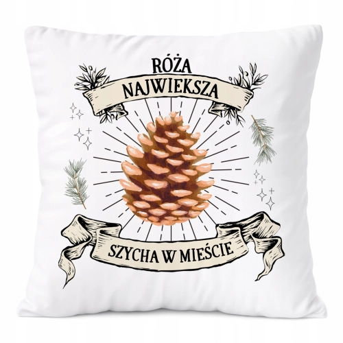 Poduszka Dla Róży na Prezent z Nadrukiem ze Zdjęciem Biała PoliDraw