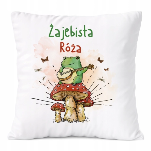 Poduszka Dla Róży na Prezent z Nadrukiem ze Zdjęciem Biała PoliDraw