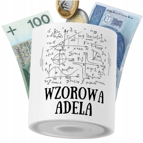 Skarbonka Dla Adeli Córki Dziecka z Nadrukiem ze Zdjęciem