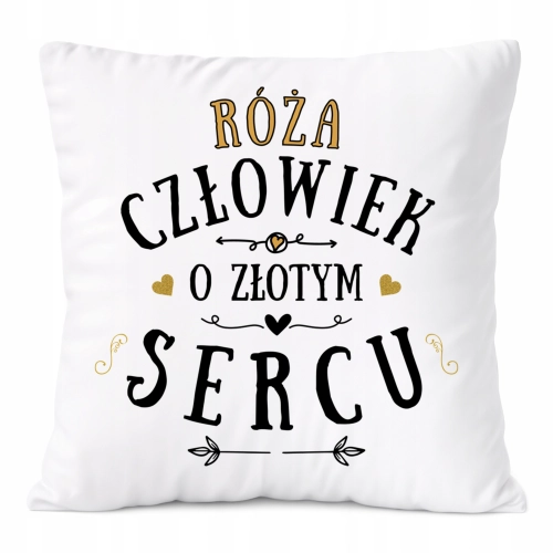 Poduszka Dla Róży na Prezent z Nadrukiem ze Zdjęciem Biała PoliDraw